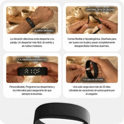 Respirum® Pulsera despertador con vibración silenciosa