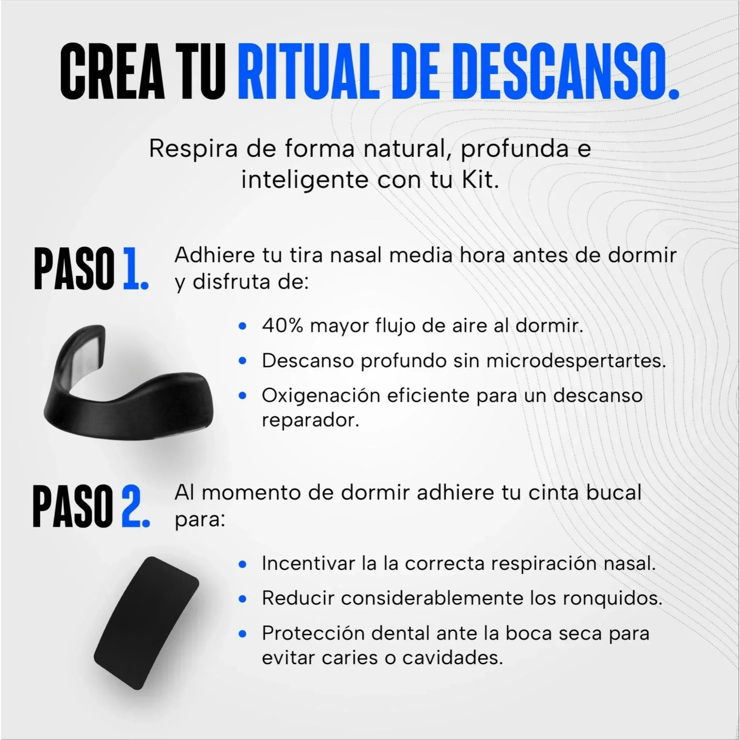 Respirum® Pack Descanso Profundo (Tira nasal + Cinta bucal)